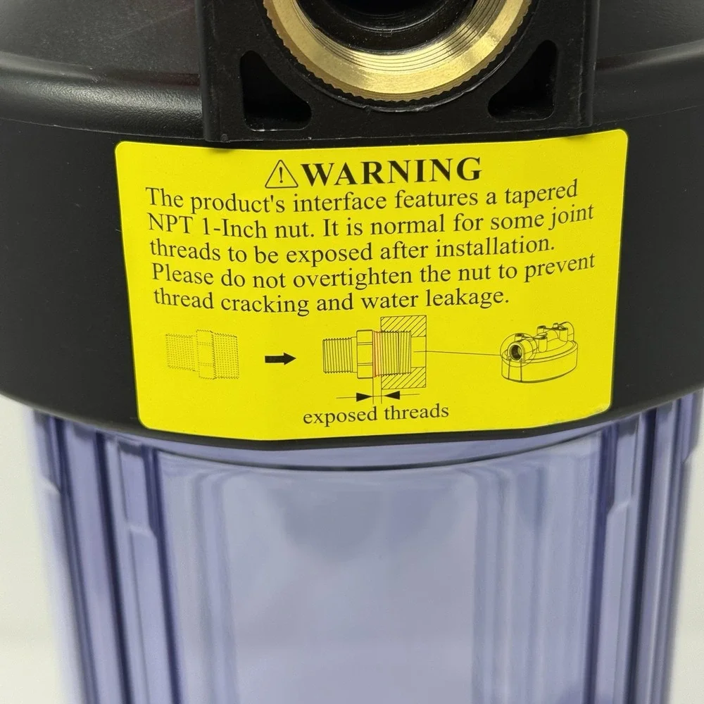 SimPure Whole House Water Filter Housing 1045 Clear Carbon Filter 1
